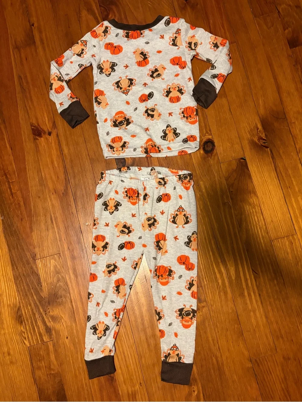 EUC Toddler Halloween & Thanksgiving Pajama Set
